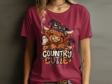 Country Cutie Highland Cow Tee thumbnail 5