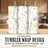 Digital Pattern, Floral Pattern, Tulip Pattern, Daisy Pattern, Watercolor Pattern, Digital Bundle, Spring Pattern, Flower Pattern, PNG JPG thumbnail 2