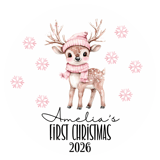 Pink Deer Baby Ornament Digital Art thumbnail 4