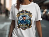 US Coast Guard Sailor Shirt, Semper Paratus Military Tee, Nautical Lighthouse Ship Emblem, Patriotic Veteran Dad Gift T-Shirt thumbnail 4
