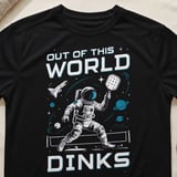 Pickleball Sport-Tek Performance Tee, Out Of This World Dinks Astronaut Graphic, Performance Court Apparel thumbnail 1