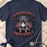Raised By A Pit Bull Tee | Pit Bull Lover Shirt | Pittie Apparel | Bully Breed Gift thumbnail 18