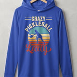 Pickleball Sport-Tek Performance Hood, Crazy Pickleball Lady, Lightweight Hoodie thumbnail 4