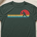 Pickleball Sport-Tek Performance Tee, Retro Sunset Player Silhouette Graphic, Vintage Athletic Court Apparel thumbnail 5