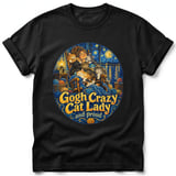 Gogh Crazy Cat Lady ~ Comfort Colors Premium Tee thumbnail 1