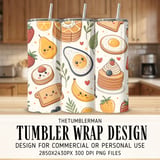 Digital Food Pattern, Digital Breakfast Pattern, Cute Food Illustration, Digital Seamless Pattern, Food Clipart, Digital Bundle Pattern thumbnail 2