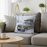 Wagoneer Christmas Pillows, Grand Wagoneer Pillow Cases, Holiday Waggy Decor, Classic Car Art, SUV Pillows, Winter Decor for Auto thumbnail 2