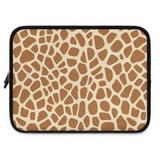 Giraffe Print Laptop Sleeve, Aesthetic Animal Spots Padded Computer Case, Cute Safari Accessory Pouch for Her thumbnail 6