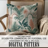 Digital Pattern, Tropical Leaves, Arches Digital Bundle, Watercolor Illustration, Digital Download, Floral Design, Palm Trees Digital thumbnail 5