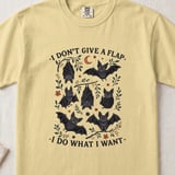 Whimsical Bat I Don't Give A Flap T-Shirt, Spooky Cute Bats Sweatshirt, Funny Goth Bat Lover Shirt, Quirky Halloween Gift thumbnail 6