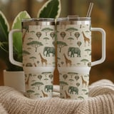 Elephant Giraffe Digital Pattern, Safari Animal Hot Air Balloon, Digital Bundle Pattern, Commercial Use, Nursery Decor, Fabric Design thumbnail 11