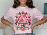 Faux Patchwork Stitched With Strength Tee thumbnail 7