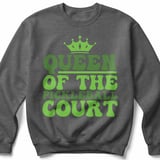 Pickleball Gildan Crewneck Sweatshirt, Queen of the Pickleball Court, Retro Court Warm Up Pullover thumbnail 4