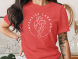 ICU Nurse T-Shirt: Anatomical Heart Design, Intensive Care Unit Staff Tee thumbnail 3