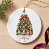 Pottery Christmas Tree Ornament, The Year I Learned Pottery Keepsake Decor, Ceramicist Gift for Pottery Lover, Ceramic Artist Studio Holiday thumbnail 6