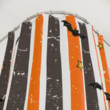 Halloween Bat Shower Curtain and Bath Mat, Spooky Striped Bathroom Decor, Grunge Orange and Black Autumn Bat Decor, Gothic Home Gift thumbnail 4