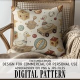 Watercolor Toybox Charm Digital Size Bundle Png thumbnail 5