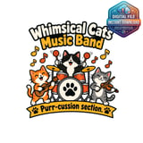 Whimsical Cats Music Band Mug Wrap thumbnail 2