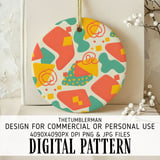 Digital Bundle Pattern, Abstract Shapes Digital Paper, Colorful Seamless Pattern, Digital Fabric Design, Fun Geometric Art, Retro Print thumbnail 3