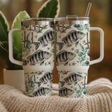 Digital Pattern, Digital Bundle, Sheepshead Fish Pattern, Ocean Underwater, Tropical Pattern, Starfish Digital, Ocean Life, Digital Download thumbnail 11