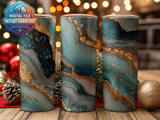 20 oz Skinny Tumbler Wrap Sublimation Design, Abstract Agate Stone Gold, Straight and Tapered Wrap png, Digital Download for Tumbler thumbnail 2