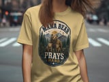 Mama Bear Prays Hard Rustic Christian Mom Art, Faith-Based Mountain Bear Family Design for Strong Motherhood Other thumbnail 2