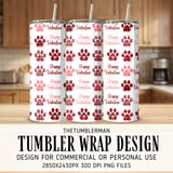 Happy Valentine, Paw Print, Dog Lover, Digital Pattern, Fabric Design, Digital Paper, Seamless Pattern, Sublimation Design, Digital Bundle thumbnail 2