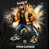 VR Tiger Gamer Shirt for Boys, Funny Virtual Reality Gaming Tee, Kids Birthday Gift, Pixo League by Farron House thumbnail 17