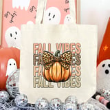 Fall Vibes Pumpkin Bow Tote Bag thumbnail 4