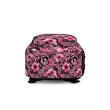 Pink Hibiscus Leopard Print Backpack, Tropical Floral Animal School Bag, Y2K Aesthetic Spiral Notebook Set, Gifts for Her thumbnail 9
