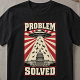 Problem Solved UFO Graphic T-Shirt thumbnail 1