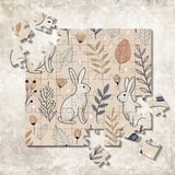 Digital Rabbit Pattern, Floral Bunny Art, Digital Bundle, Cute Hare Design, Whimsical Animal Print, Commercial Use Pattern, Digital Paper thumbnail 7