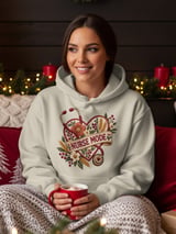 Nurse Mode Sweatshirt, Faux Embroidery Nurse Hoodie, Floral Stethoscope Tote Bag, Nursing Student Gift, Cottagecore Nurse Life Apparel thumbnail 14