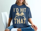 Pickleball Comfort Colors Shirt, I'd Hit That, Funny Retro Paddle Graphic Apparel, Vintage Graphic Tee thumbnail 4