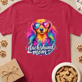 Rainbow Doxie Mom Tee thumbnail 4