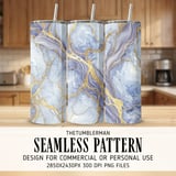 Blue Gold Marble Tumbler, Digital Paper, Watercolor Floral Backgrounds, Floral Junk Journal, Printable PNG, Scrapbooking Paper thumbnail 2