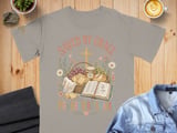 Saved By Grace Powered By Snacks T-Shirt, Christian Faith Shirt, Scripture Bible Verse Tee, Whimsical Cottagecore Jesus Foodie Gift for Her thumbnail 11