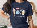 School Nurse Welcome Back T-Shirt: Ice Pack, Bandage, Crutch, Pill Bottle thumbnail 4