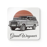 Grand Wagoneer Corkwood Coaster Set, The Waggy Car Coasters, Retro Vehicle, Cool Car Lover Gift, Housewarming Gift, Cars at Petralla Shop thumbnail 4