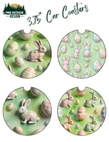 Easter Bunny Digital Download, Quilted Eggs, 40oz Tumbler Sublimation Wrap, Seamless Distressed Tapered, Easter Pattern Digital thumbnail 7