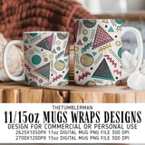 90s Memphis Style Digital Pattern Size Bundle Png thumbnail 4