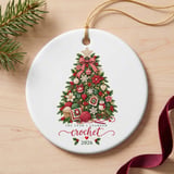Crochet Christmas Ornament 2026, The Year I Learned Crochet Keepsake, Yarn Lover Tree Decor, Holiday Crafting Gift for Crocheter thumbnail 6