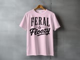 Feral & Floozy T-Shirt, Sassy Wild Woman Tee, Funny Distressed Vintage Style Graphic Top, Humorous Best Friend Bachelorette Gift for Her thumbnail 4