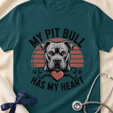 My Pit Bull Has My Heart Tee | Pit Bull Lover Shirt | Pittie Mom Gift | Dog Lover Apparel thumbnail 16