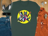 Cute Cats with Electric Guitars, Animal Lover T-Shirt, Rock Band Cats Tee, Cool Graphic Cat Music T-Shirt, rock and roll thumbnail 4