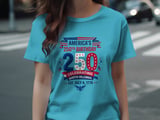 America 250th Birthday T-Shirt, Patriotic Quarter-Millennial July 4 1776 Celebration Tee, US History Gift thumbnail 5