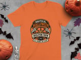 Nautical Halloween Skeleton Crew All Hands No Flesh Ship Wheel Graphic Crewneck Sweatshirts thumbnail 2