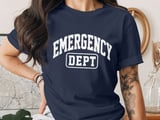 Emergency Dept T-Shirt: Medical Personnel, Distressed Graphic, Hospital Worker Tee thumbnail 4