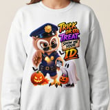 Trick Or Treat Officer Hoot the Owl Sweatshirt thumbnail 9