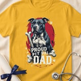Proud Pit Bull Dad Tee | Pit Bull Dad Shirt | Pittie Dad Gift | Dog Dad Apparel thumbnail 3
